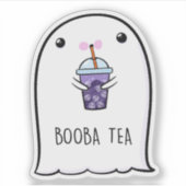 Ghost Niedlich Halloween Art Herbstsaison Aufkleber (Vorderseite)