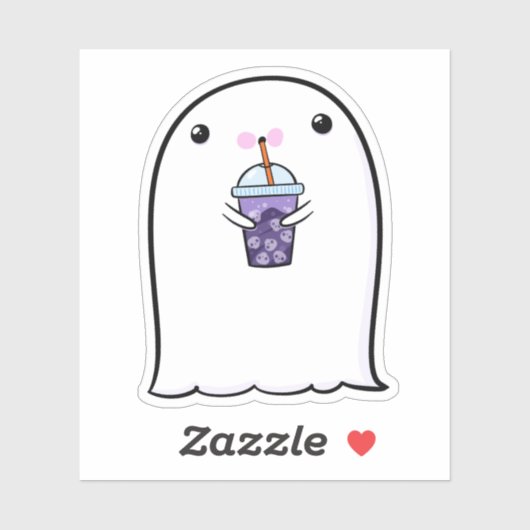 Ghost Niedlich Halloween Art Herbstsaison Aufkleber (Blatt)