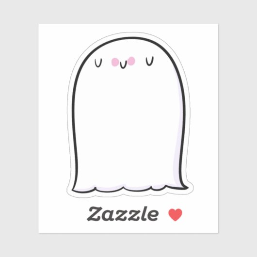 Ghost Niedlich Halloween Art Herbstsaison Aufkleber (Blatt)