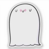 Ghost Niedlich Halloween Art Herbstsaison Aufkleber (Vorderseite)