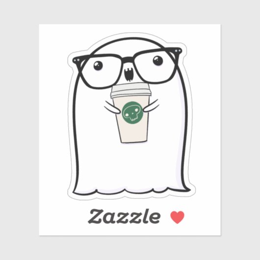 Ghost Niedlich Halloween Art Herbstsaison Aufkleber (Blatt)