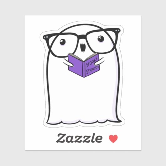 Ghost Niedlich Halloween Art Herbstsaison Aufkleber (Blatt)