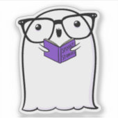 Ghost Niedlich Halloween Art Herbstsaison Aufkleber (Vorderseite)