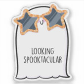 Ghost Niedlich Halloween Art Herbstsaison Aufkleber (Vorderseite)