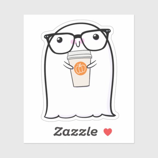 Ghost Niedlich Halloween Art Herbstsaison Aufkleber (Blatt)