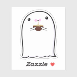 Ghost Niedlich Halloween Art Herbstsaison Aufkleber