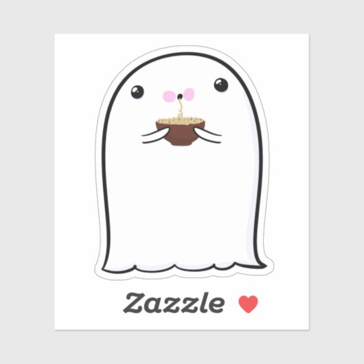 Ghost Niedlich Halloween Art Herbstsaison Aufkleber (Blatt)