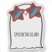 Ghost Niedlich Halloween Art Herbstsaison Aufkleber (Vorderseite)