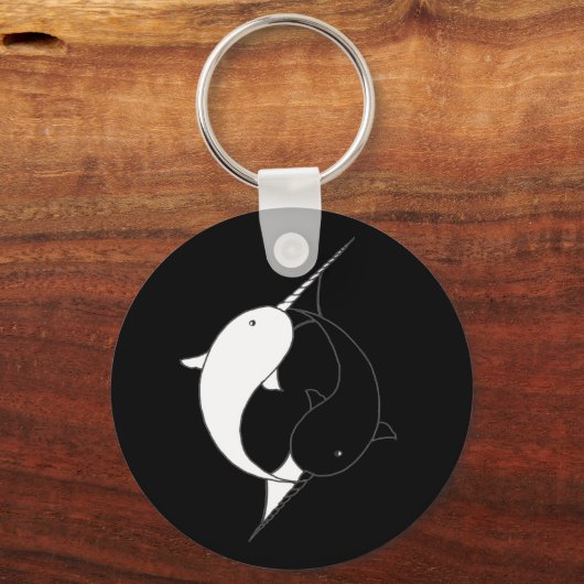 Ghost NINJA Narwhals Schlüsselanhänger (Vorderseite)