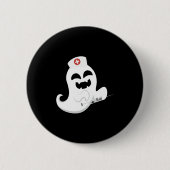 Ghost Nurse Halloween Button (Vorderseite)