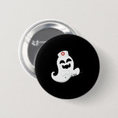 Ghost Nurse Halloween Button (Vorne & Hinten)
