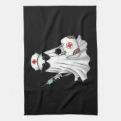 Ghost Nurse Halloween Geschirrtuch (Vertikal)