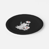 Ghost Nurse Halloween Pappteller (Schrägansicht)