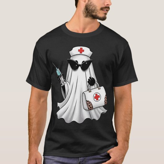 Ghost Nurse Halloween T-Shirt (Vorderseite)