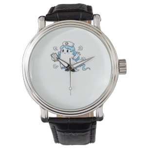 Ghost Nurse Spookily Kümmerte und whimsily verfolg Armbanduhr