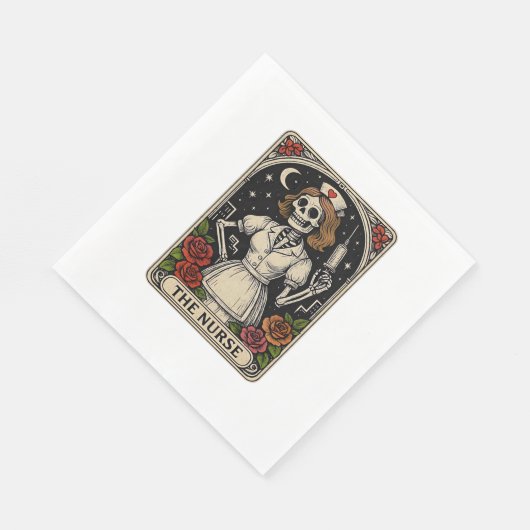 Ghost Nurse Spookily Kümmerte und whimsily verfolg Serviette (Ecke)