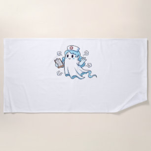 Ghost Nurse Spookily Kümmerte und whimsily verfolg Strandtuch