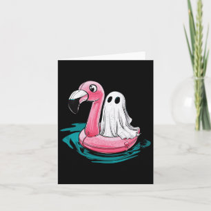 Ghost on a Pool Funny Spookoky Sommer Sommergenie  Karte