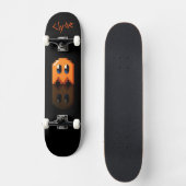 Ghost Orange Schwarzer Name Fan Art Pac-Man Skateboard (Vorderseite)