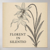 Ghost Orchid Elegante - Botanisches Zitat-Poster Poster (Vorne)