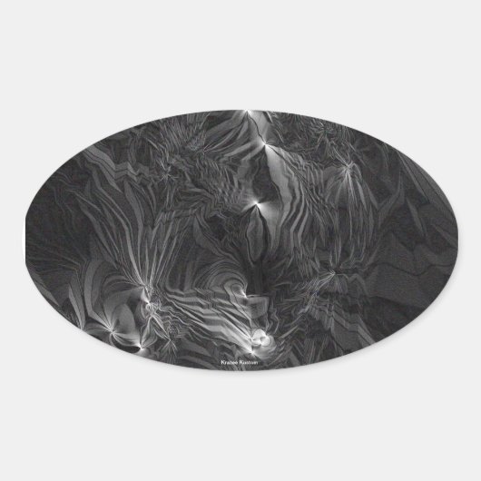 Ghost Ovaler Aufkleber (Vorderseite)