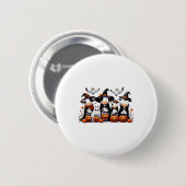 Ghost Owls Kühe Halloween Tiere Kuh Lover Spooky Button (Vorne & Hinten)