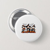 Ghost Owls Kühe Halloween Tiere Kuh Lover Spooky Button (Vorne & Hinten)
