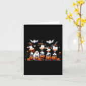 Ghost Owls Kühe Halloween Tiere Kuh Lover Spooky Karte (Gelbe Blume)