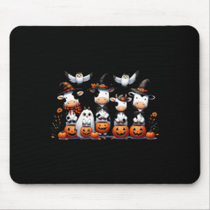 Ghost Owls Kühe Halloween Tiere Kuh Lover Spooky Mousepad