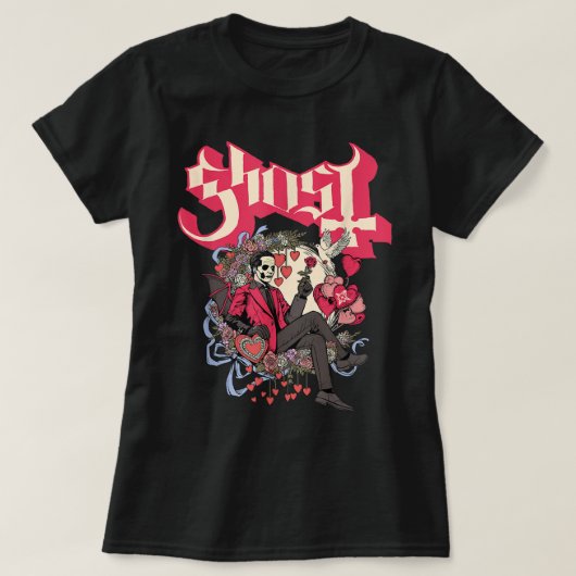 Ghost - Papa Cupid Valentinstag T-Shirt (Design vorne)