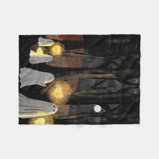 Ghost Parade Fleecedecke (Vorderseite (Horizontal))