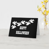 Ghost-Party Halloween-Karte, schwarz Karte (Gelbe Blume)