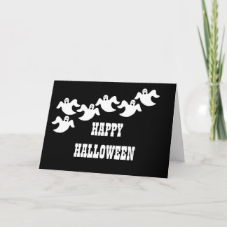 Ghost-Party Halloween-Karte, schwarz Karte