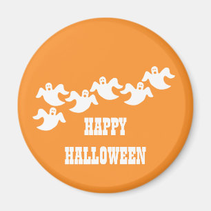 Ghost Party Halloween Magnet, Orange Magnet