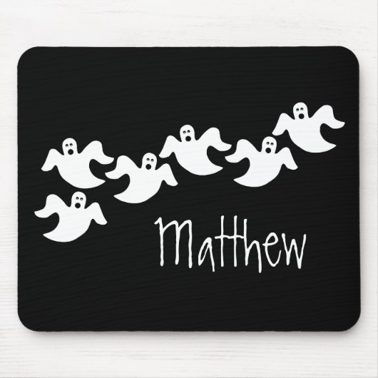 Ghost Party Halloween Mousepad, Black Mousepad (Vorne)