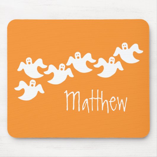 Ghost Party Halloween Mousepad, Orange Mousepad (Vorne)