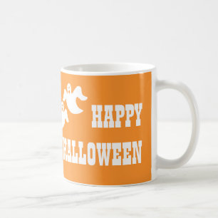 Ghost Party Halloween Tasse, Orange Kaffeetasse