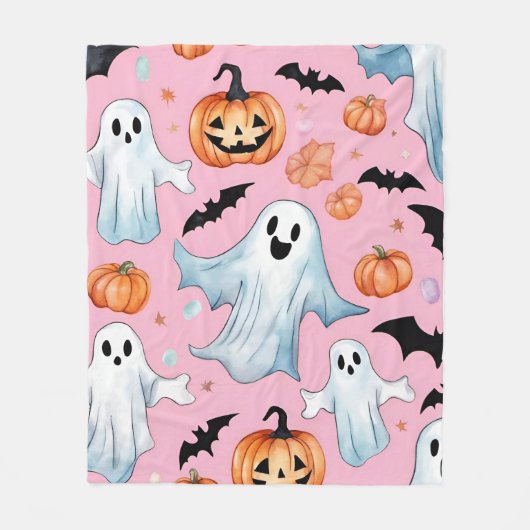 Ghost-Party in rosa Fleecedecke (Vorderseite)