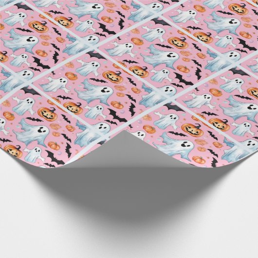 Ghost-Party in rosa Geschenkpapier (Ecke)