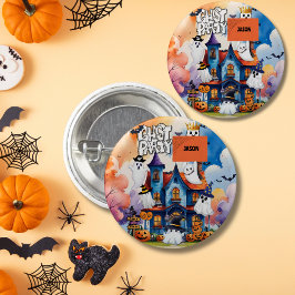 Ghost Party Kids Halloween Button
