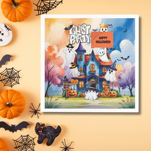 Ghost Party Kids Halloween Serviette