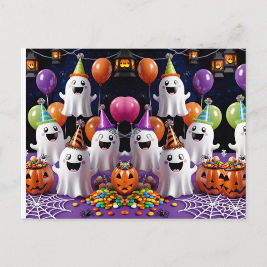 Ghost-Party Postkarte (Vorderseite)