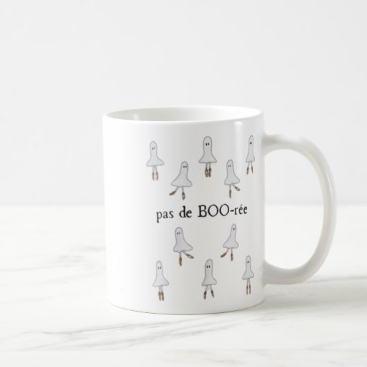 Ghost Pas De Boo-rée Ballet Dancer Spooky Hallowee Kaffeetasse (Rechts)