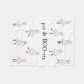 Ghost Pas De Boo-rée Llet Dancer Spooky Halloween Fleecedecke (Vorderseite (Horizontal))