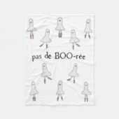 Ghost Pas De Boo-rée Llet Dancer Spooky Halloween Fleecedecke (Vorderseite)