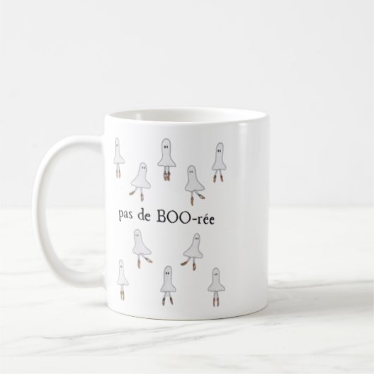 Ghost Pas De Boo-rée Llet Dancer Spooky Halloween Kaffeetasse (Links)
