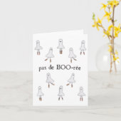 Ghost Pas De Boo-rée Llet Dancer Spooky Halloween Karte (Gelbe Blume)