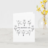 Ghost Pas De Boo-rée Llet Dancer Spooky Halloween Karte (Gelbe Blume)