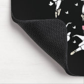 Ghost Pas De Boo-rée Llet Dancer Spooky Halloween Mousepad (Ecke)