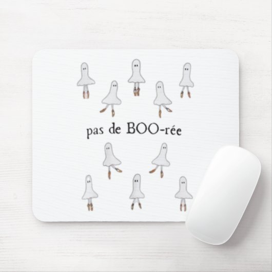 Ghost Pas De Boo-rée Llet Dancer Spooky Halloween Mousepad (Mit Mouse)